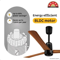 Atomberg Renesa Elite Smart Ceiling Fan - 1200mm, Golden Oakwood