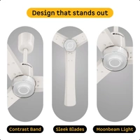 Atomberg Renesa Elite Smart Ceiling Fan - 1200mm, Pearl White, Pearl White Ring