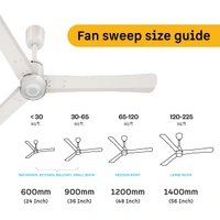 Atomberg Renesa Elite Smart Ceiling Fan - 1200mm, Pearl White, Pearl White Ring