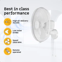 Atomberg Renesa 400mm Wall Mount Fan - 400mm, White