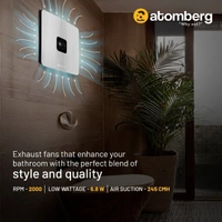 Atomberg 150mm (6 Inches) Studio + Exhaust Fan - 150mm, Brushed Steel