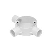 VIP India VIP 20mm PVC Surface Junction Box with Lid and Screw - White, 4Way