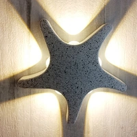 5 Way X 3 Watts Starfish LED Outdoor Light White Marble Finish Volvo 809