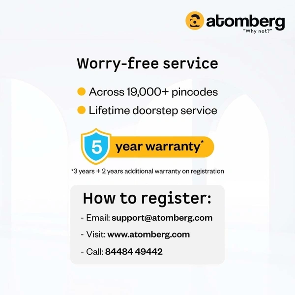Atomberg Renesa Elite Smart Ceiling Fan - 1200mm, Pearl White, Pearl White Ring