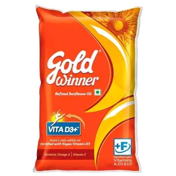 Gold Winner Refined Sunflower Oil  - 1 Litre