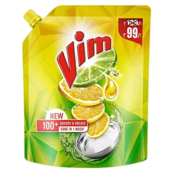 Vim Lemon Dishwash Gel Pouch  - 500ml