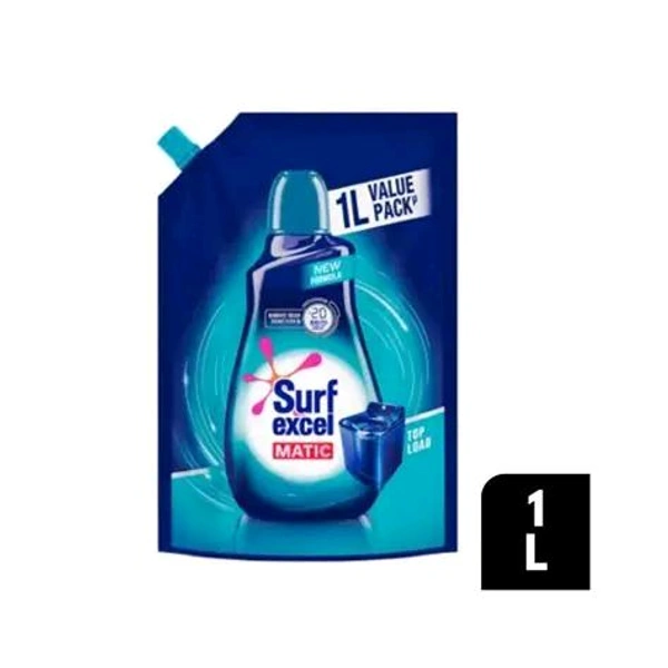 Surf Excel Matic Top Load Detergent Liquid Pouch  - 1 Litre