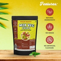 Healthy Wealthy Mix Veg Chips – 100% Real Veggies |  Weight Loss & Daily Nutrition (90g)