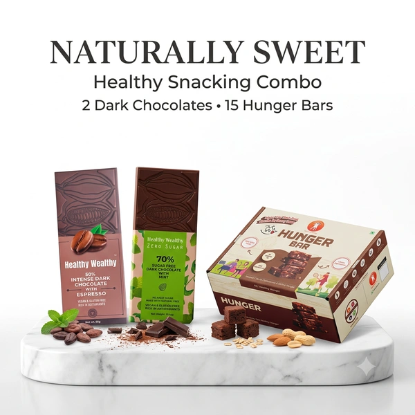 Naturally Sweet Combo – Hunger Bars & Dark Chocolate