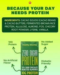 Zero Sugar Protein Dark Chocolate (50% Dark Chocolate with Roasted Almonds | 10g Protein) - Pack of 4