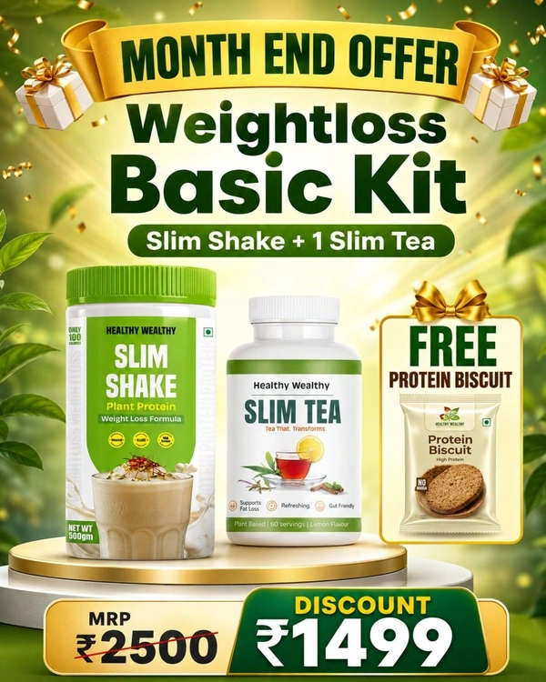 Weightloss Basic Kit – Slim Shake + Slim Tea Combo | Healthy Wealthy