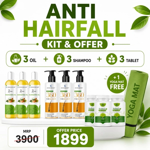 Anti Hairfall Mega Combo + FREE Yoga Mat