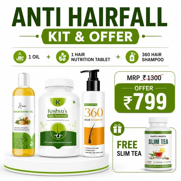 Anti Hairfall Kit + Free Slim Tea