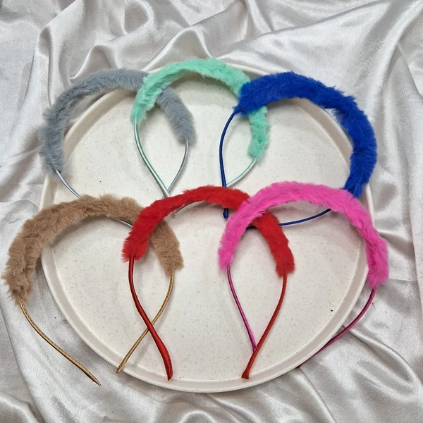 Fur Hairbands (12 pcs)