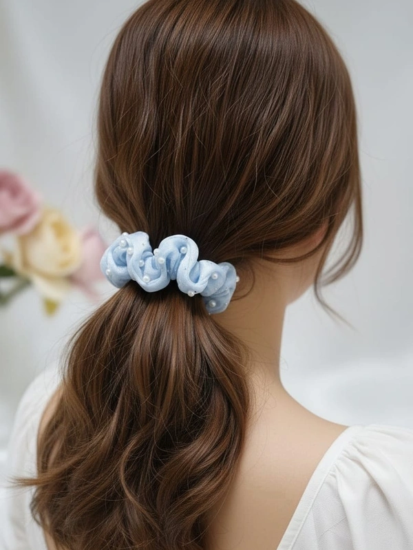Pearl scrunchies (6 pcs)