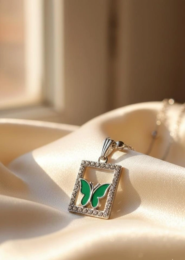 Silver chain butterfly-4