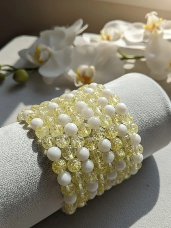 Yellow shimmer beads 