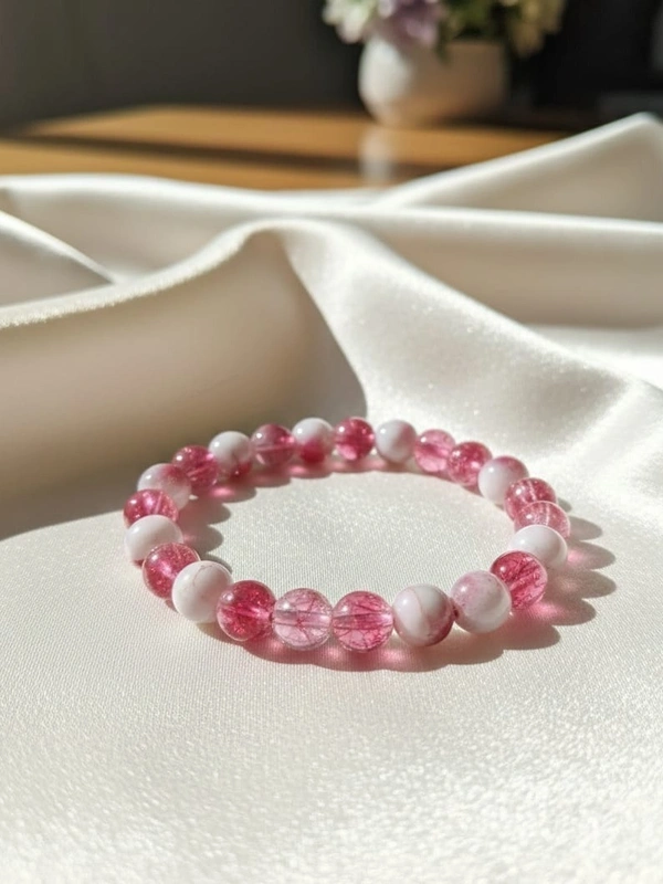 Magenta shimmer beads 