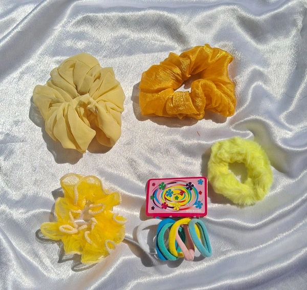 Scrunchies Combo  - Yellow Combo