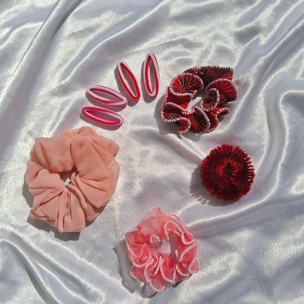 Scrunchies Combo  - Peach Combo