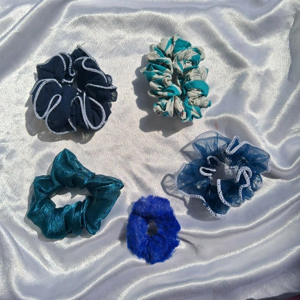 Scrunchies Combo  - Blue Combo