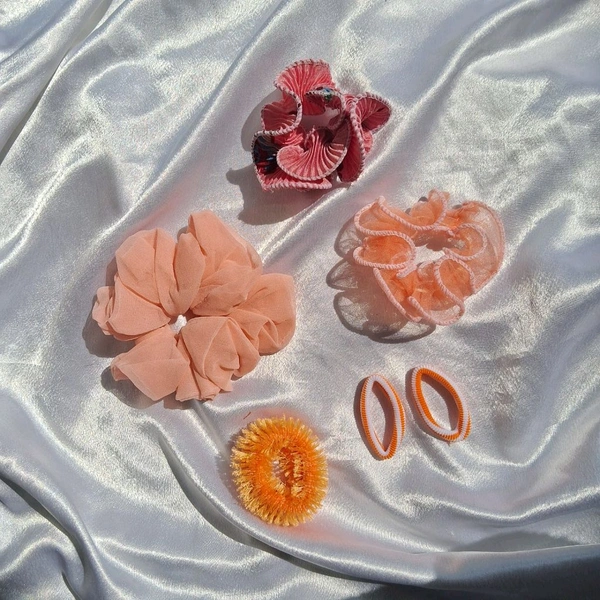 Orange Combo Scrunchies