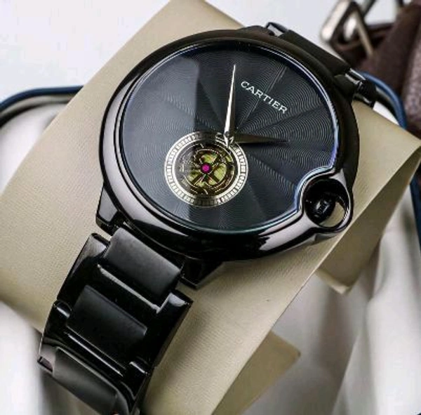 Cartier Watch Cartier Ballon 7a Men Black Chian Belt