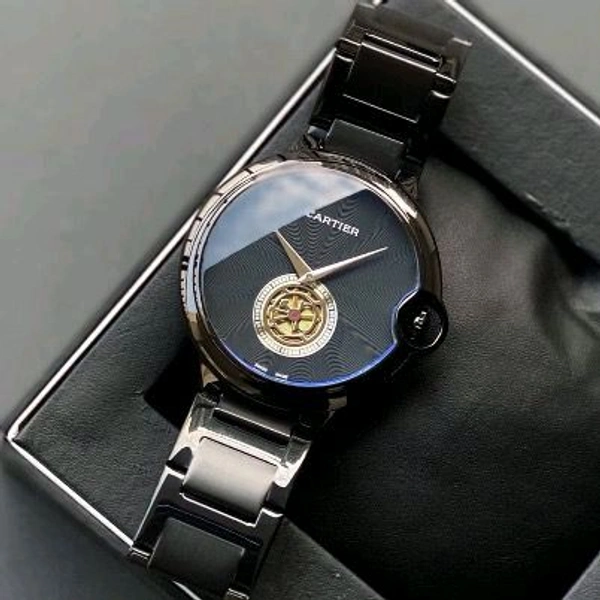 Cartier Watch Cartier Ballon 7a Men Black Chian Belt