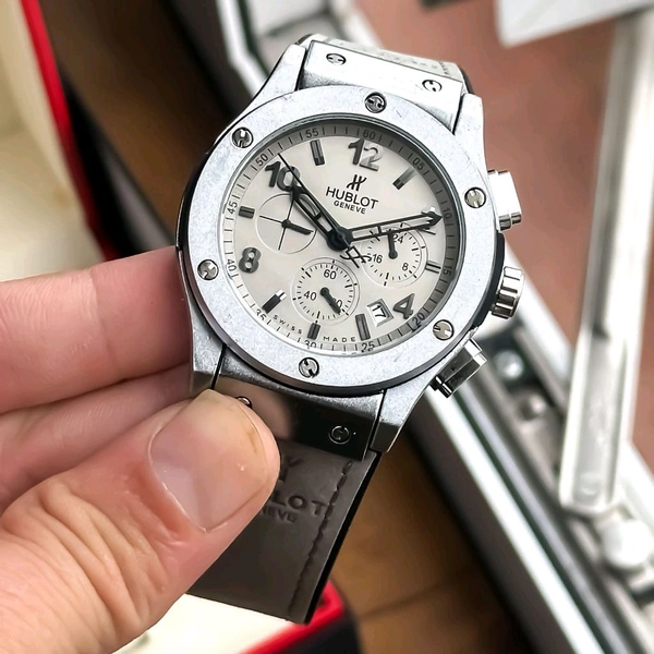 Big Bang in Grey Case with Grey Dial & Grey Leather Hublot Og strap.
