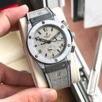 Big Bang in Grey Case with Grey Dial & Grey Leather Hublot Og strap.