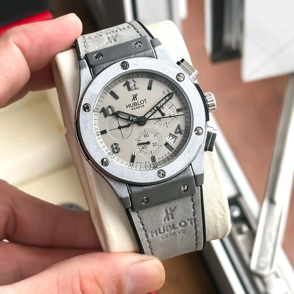 Big Bang in Grey Case with Grey Dial & Grey Leather Hublot Og strap.