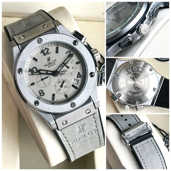 Big Bang in Grey Case with Grey Dial & Grey Leather Hublot Og strap.