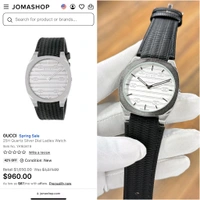 Gucci  The Gucci 25H YA163419 is a unisex timepiece that showcases luxury and contemporary design & features a sleek and streamlined silhouette