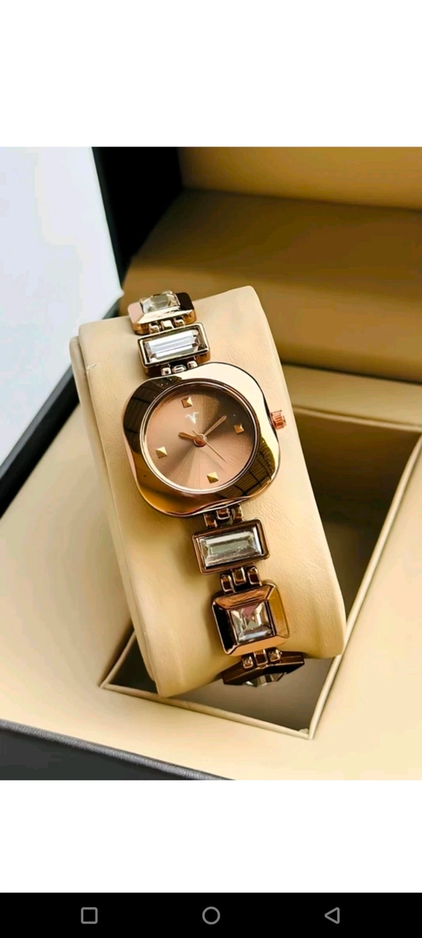 Designer Stone Studded Bangle Strap Analog For Her 