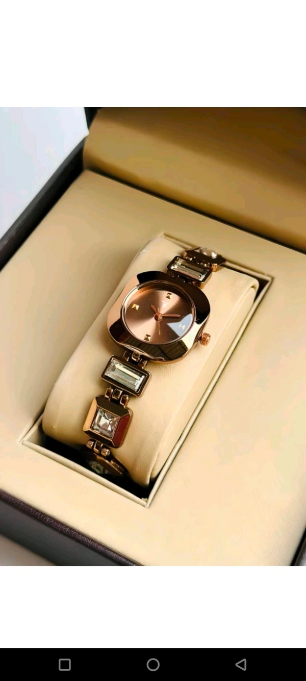 Designer Stone Studded Bangle Strap Analog For Her 