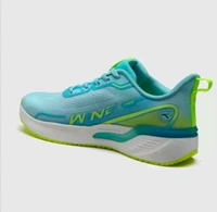 stylish light blue and neon green running or sports shoes - 5