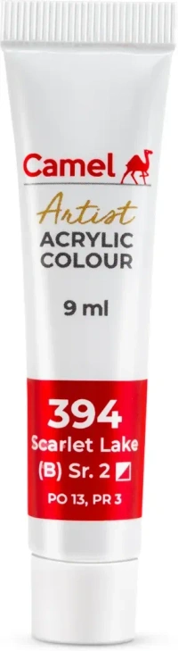 CAMEL Camel Artists Acrylic Colours 12 Shades - 9 ml Each (Set of 12, Multicolor)