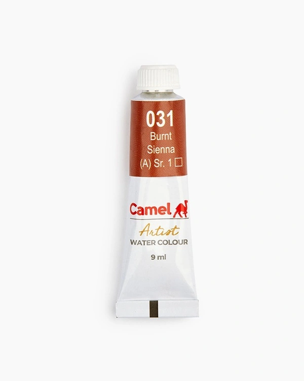 CAMEL Camel Artist Water Colours Individual tube of Burnt Sienna in 9 ml