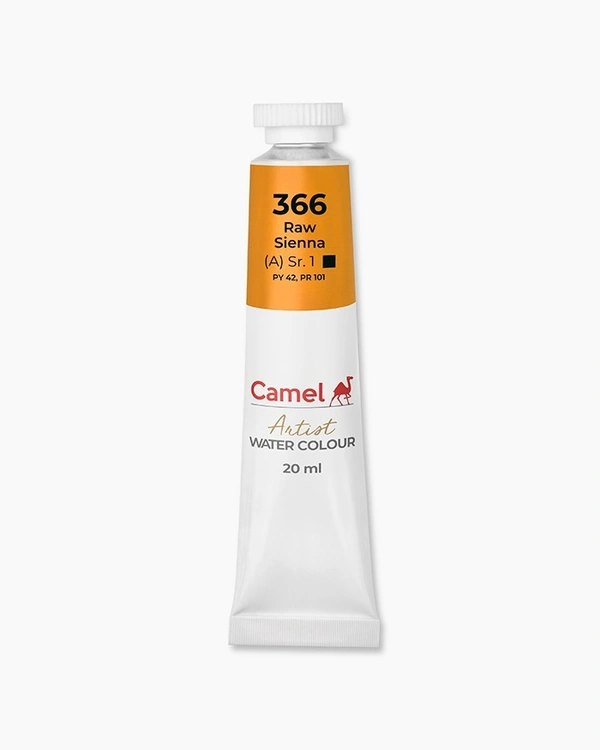 CAMEL Camel Artist Water Colours Individual tube of Raw Sienna in 20 ml