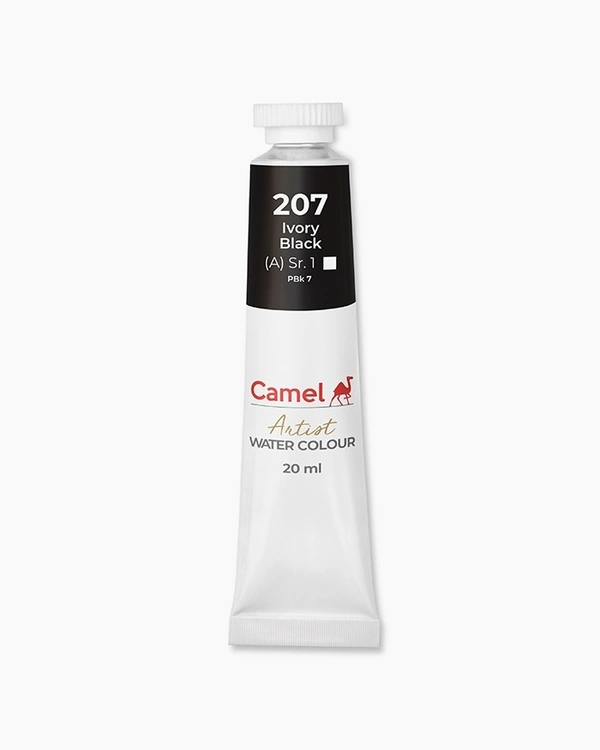 CAMEL Camel Artist Water Colours Individual tube of Ivory Black in 20 ml
