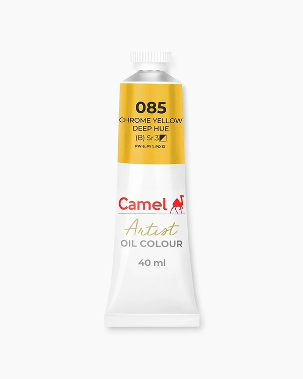 Camel Artist Oil Colours Individual tube of Chrome Yellow Deep Hue in 40 ml