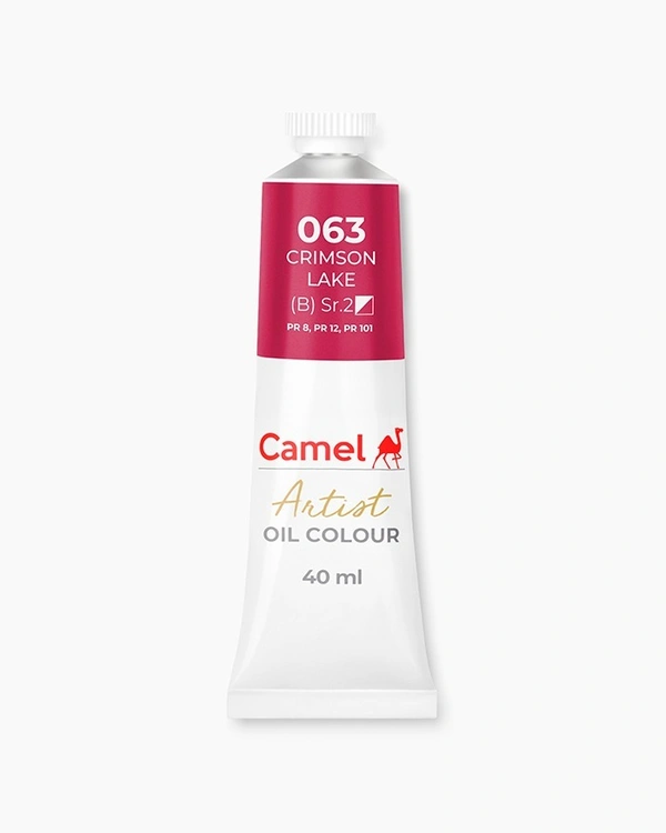 Camel Artist Oil Colours Individual tube of Crimson Lake in 40 ml
