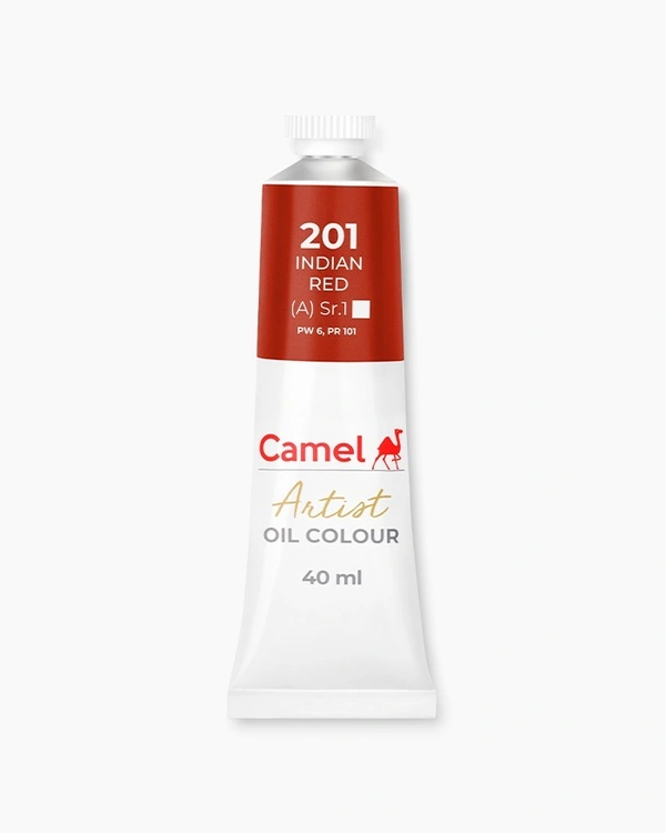 Camel Artist Oil Colours Individual tube of Indian Red in 40