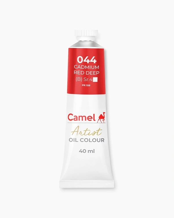 Camel Artist Oil Colours Individual tube of Cadmium Red Deep in 40 ml