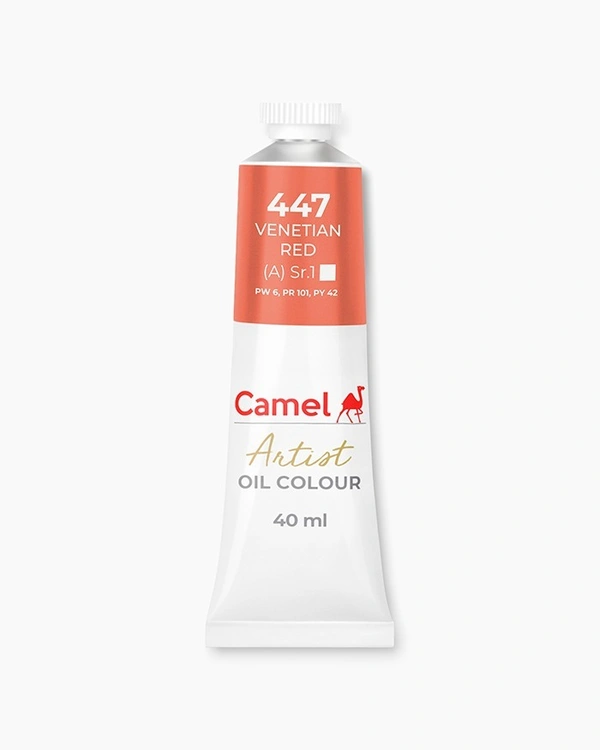 Camel Artist Oil Colours Individual tube of Venetian Red in 40 ml