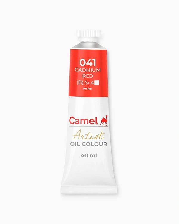 Camel Artist Oil Colours Individual tube of Cadmium Red in 40 ml