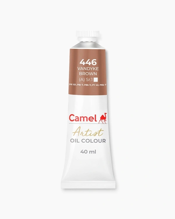Camel Artist Oil Colours Individual tube of Vandyke Brown in 40 ml