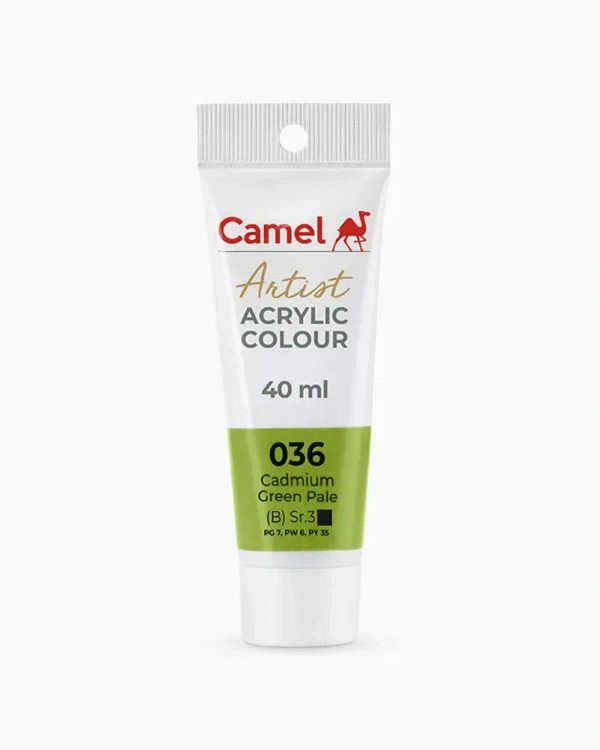 CAMEL Camel ARTIST ACRYLIC TUBE OF CADMIUM GREEN PALE , 40 ML