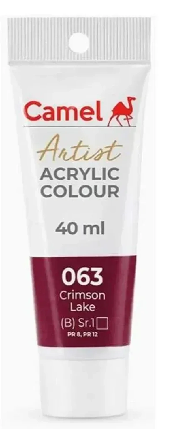 Camel ARTIST ACRYLIC TUBE OF CRIMSON LAKE 40 ML