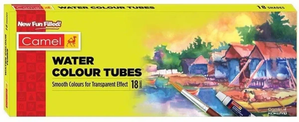 CAMEL Camel Student Water Colour Tubes 18 Shades Pack of 1 (Set of 1, Multicolor)